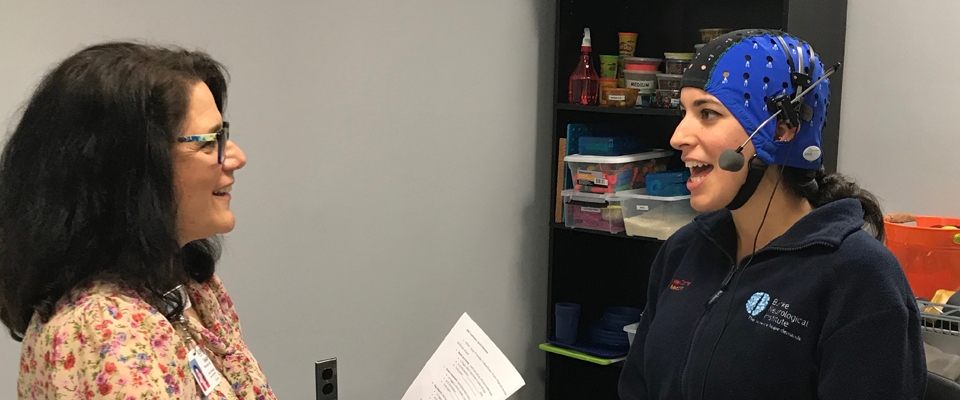 Patient during TDCS Apraxia Study