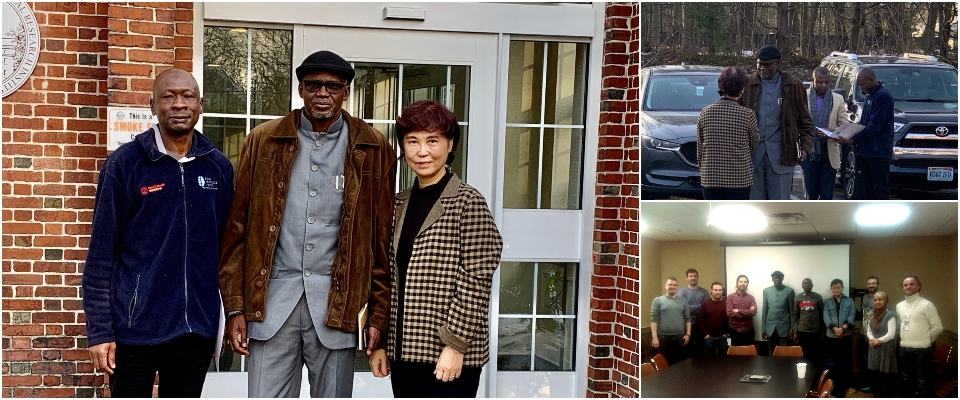 Fulbright Visiting Scholar Nasiru Suleiman, Professor Bilbis of Nigeria, Dr. Sunghee Cho at Burke Neurological Institute 