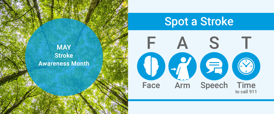 Spot a stroke fast, face, arm, speech, time to call 911